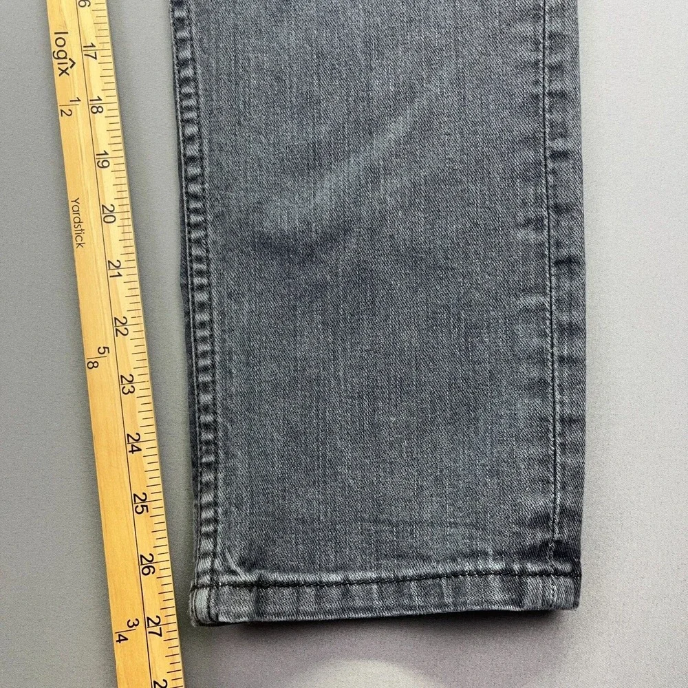 Levi's 514 Jeans Gray Straight Leg Stretch Sz 34 Fits 31